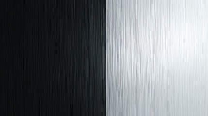 Split background of black and brushed silver metal