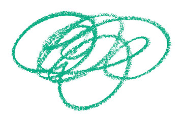 Obraz premium green pencil strokes isolated on transparent background