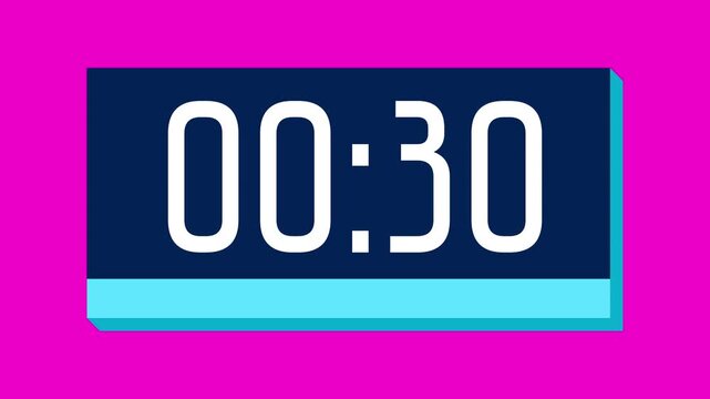 35 second countdown timer on pink background suitable for presentations, productivity, educational content, and more