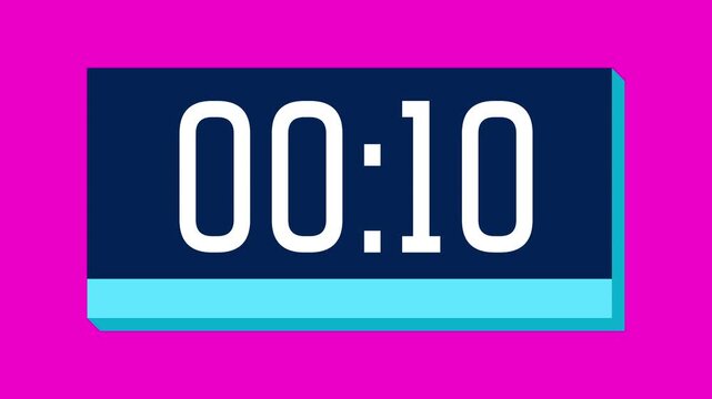 15 second countdown timer on pink background suitable for presentations, productivity, educational content, and more
