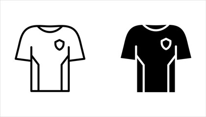 Jersey outline vector icon set, Sports Jersey icon on white background