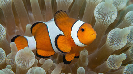 Underwater Clownfish  Anemone.