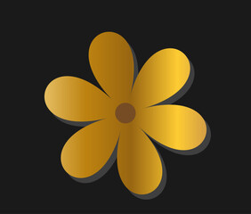 golden flower on a black background,