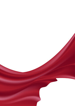 minimalist design with red luxury fabric texture flowing