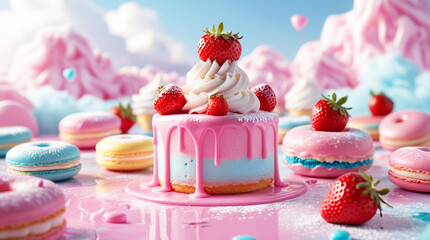 cupcakes with whipped cream and sprinkles