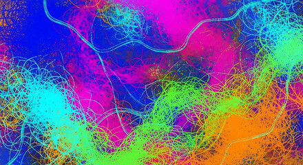 Vibrant Colourful Noise Texture Overlay Abstract Background with Dynamic Grain for Poster and Design