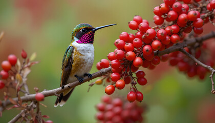 Obraz premium hummingbird on a branch