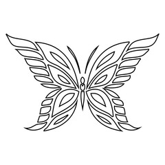 Butterfly Line Art