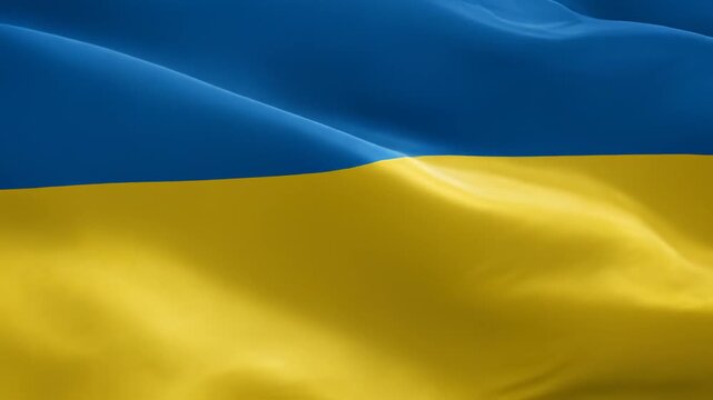 Waving flag of Ukraine