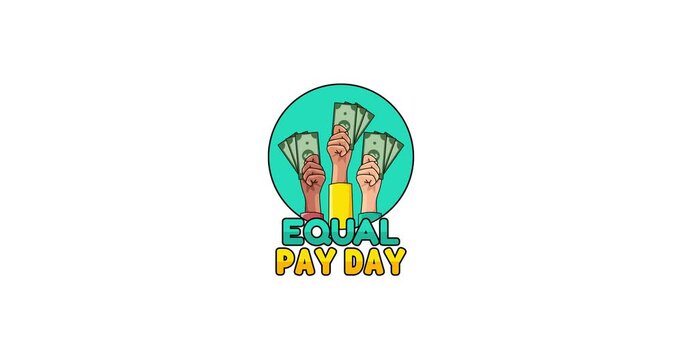 equal pay day motion video, ideal for equal pay day celebration