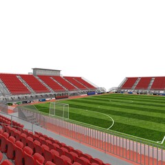 3d render of outdoor futsal arena