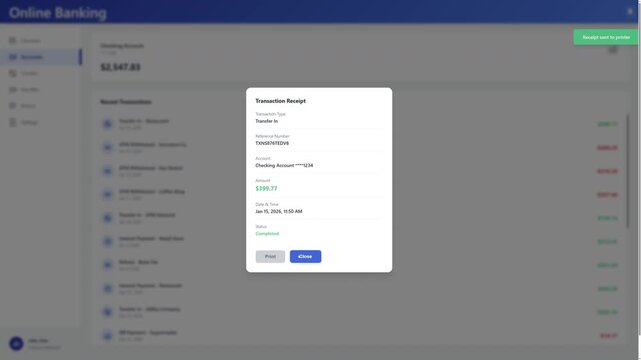 Online Banking Website For Statements