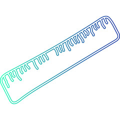 Neon School Ruler Doodle