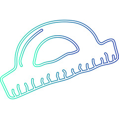 Neon School Ruler Doodle