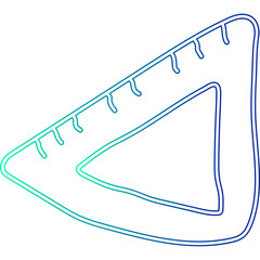 Neon School Ruler Doodle