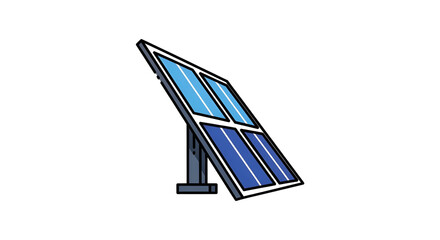 Animated solar panel graphic set against a stark black background