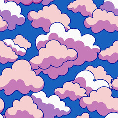 exaggerated playful clouds