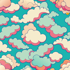 exaggerated playful clouds