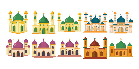Islamic Mosque Flat Illustration