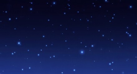 Fototapeta premium Night sky stars background with glowing blue celestial lights and sparkling particles on dark gradient space depicting magical cosmos atmosphere or winter holiday magic with dreamy bokeh effects