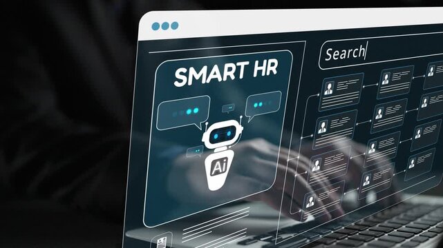 Smart HR system using AI and digital platforms for efficient recruitment, talent analytics, employee engagement, and workforce management in modern organizations. Muxer