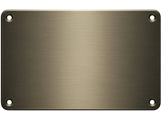 A close up of a metal plate with four holes isolated on transparent background