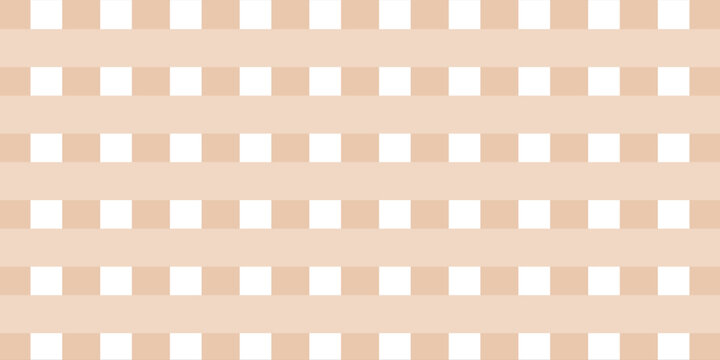 Gingham seamless pattern.Checkered tartan plaid repeat pattern in brown and white.Geometric vector illustration background wallpaper.