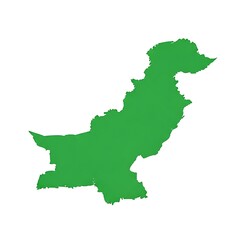 Obraz premium Map of Pakistan on White Background.