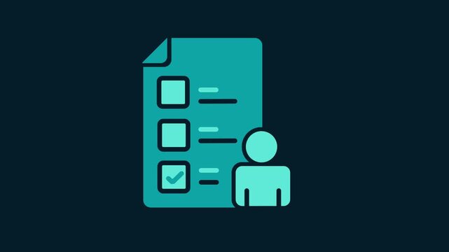 Digital checklist with user profile icon for online task completion
