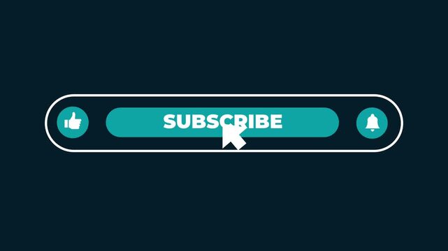 Button for Subscription and Notifications with Cursor Pointer