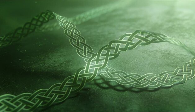 minimalist irish green backdrop with animated celtic knot perfect for st patrick's day