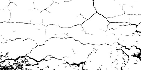 Obraz premium Abstract black and white background of dry mud cracks forming irregular shapes, strong contrast emphasizing the harshness of arid land.