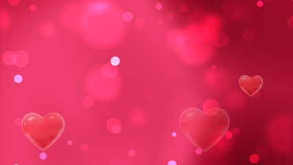 Red heart red background