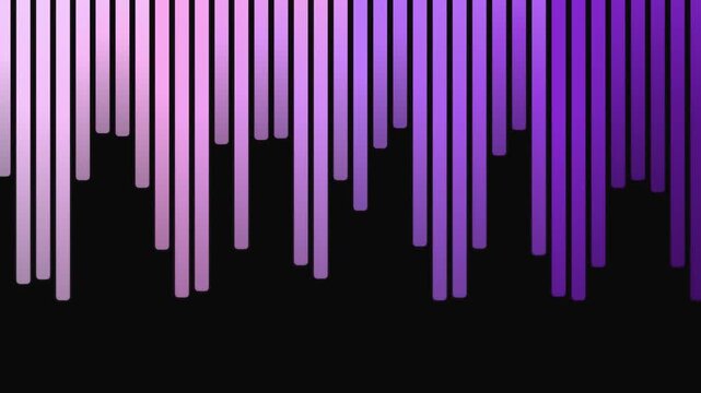 Dynamic abstract digital illustration featuring a flowing gradient of vibrant purple and pink vertical lines, creating a sleek modern background design that evokes a sense of futuristic style