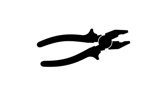 Pliers Tool Closeup Silhouette.