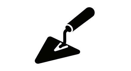Trowel Tool Silhouette Construction Equipment.