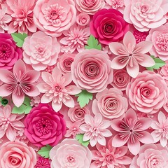 Pink Floral Arrangement with Roses and Blooms.