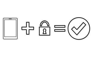 二段階認証（2FA）によるモバイルセキュリティ強化のコンセプトアイコン