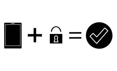 二段階認証（2FA）によるモバイルセキュリティ強化のコンセプトアイコン