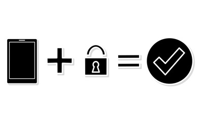 二段階認証（2FA）によるモバイルセキュリティ強化のコンセプトアイコン