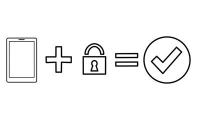 二段階認証（2FA）によるモバイルセキュリティ強化のコンセプトアイコン