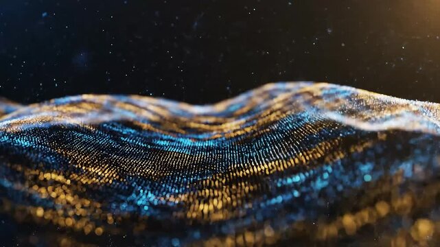 Calm ambient particle wave animation with smooth continuous motion