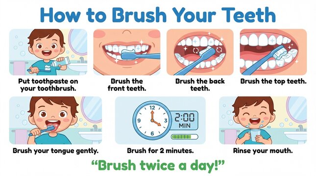 Engaging Guide to Proper Tooth Brushing Technique for Kids and Adults Alike Illustrated Step by Step