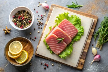  healthy tuna ingredient shot bright and airy food