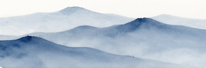 Ink blue gradient mountains