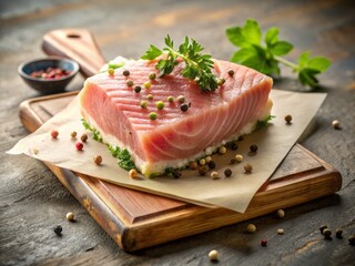  tuna steak with olive oil drizzle