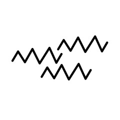 abstract Memphis shape icon on white background