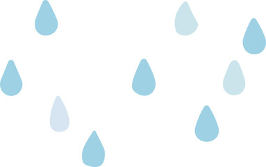 빗방울 일러스트, 비구름