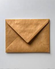 Kraft Paper Envelope Blank on clean background for commercial design