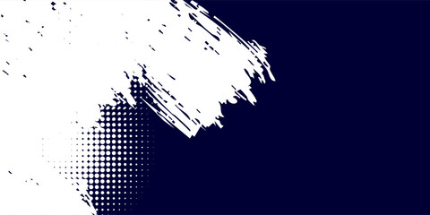 Dots halftone white \u0026 blue color pattern gradient grunge texture background. Dots pop art comics sport style vector illustration